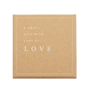 Bo&icirc;te &eacute;crin &agrave; bijoux 'A small gift with lots of LOVE' Marron