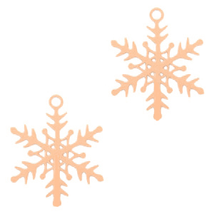 Pendentifs boh&egrave;mes flocon de neige Dor&eacute; rose