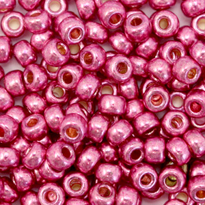 Perles de rocailles Miyuki 6/0 Duracoat galvanized hot pink 6-4210