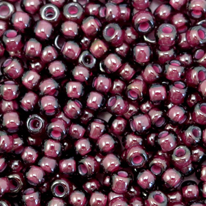 Perles de rocailles Miyuki 8/0 Fancy lined aubergine purple 8-386