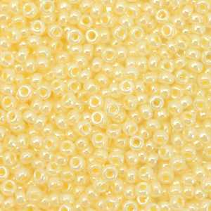 Perles de rocailles Miyuki 11/0 Ceylon light daffodil yellow 11-516