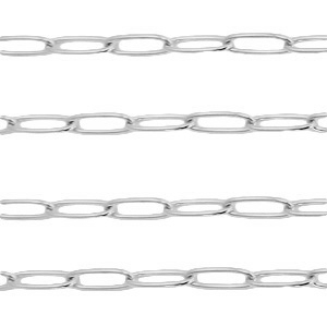 Appr&ecirc;ts en acier inox cha&icirc;ne maille jaseron maillons argent&eacute;