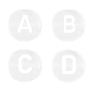 Perles lettres acryliques m&eacute;lang&eacute;es Blanc transparent
