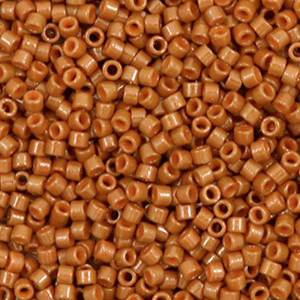 Perles Miyuki delicas 11/0 Duracoat opaque dyed sienna brown DB-2109