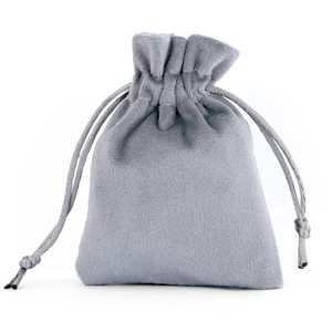 Sachet &agrave; bijoux en velours Grey