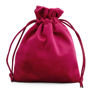 Sachet &agrave; bijoux en velours Rouge port