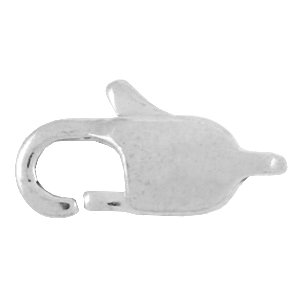 Appr&ecirc;ts en acier inox fermoir mousqueton 9mm Argent&eacute;