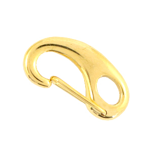 Appr&ecirc;ts en acier inox fermoir mousqueton 16mm Dor&eacute;