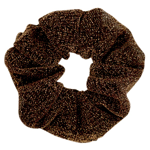 Chouchous pour cheveux paillet&eacute;s Marron dor&eacute;