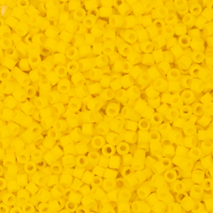 Perles Miyuki d&eacute;licas 11/0 Opaque matte canary yellow DB-1582