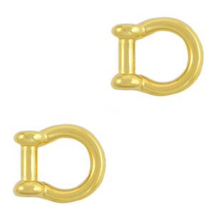 Breloques en m&eacute;tal DQ connecteur anneau Dor&eacute; (sans nickel)