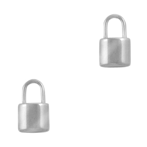 Breloques en acier Inox fermoir Argent&eacute;