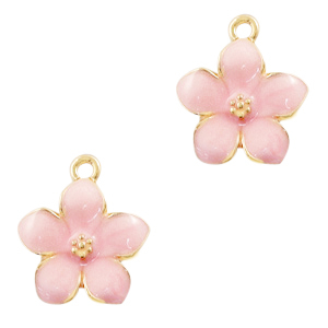 Breloques en m&eacute;tal Basic Quality fleur Dor&eacute;-rose