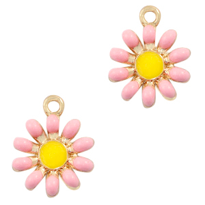 Breloques en m&eacute;tal Basic Quality fleur Dor&eacute;-rose