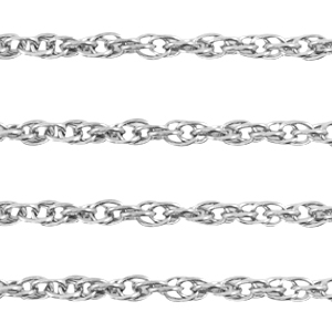 Appr&ecirc;ts en acier inox cha&icirc;ne maille jaseron maillons Argent&eacute;