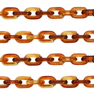 Cha&icirc;ne acrylique 15mm Marron topaze