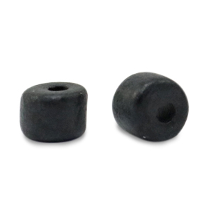 Perles en c&eacute;ramique DQ grecque 5mm Noir