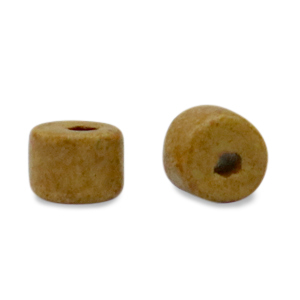 Perles en c&eacute;ramique DQ grecque 5mm Marron moutarde