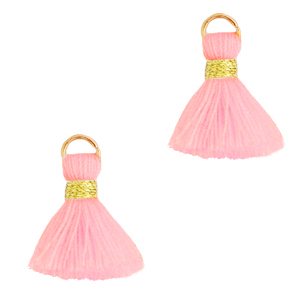 Pompons 1.5cm Dor&eacute;-rose