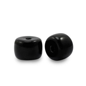Perles en verre rondelle 6 mm Noir