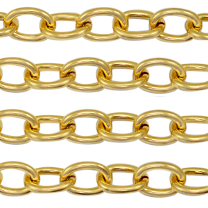 Appr&ecirc;ts en acier Inox cha&icirc;ne maille jaseron maille for&ccedil;at Dor&eacute;