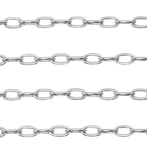 Appr&ecirc;ts en acier Inox cha&icirc;ne maille jaseron maille for&ccedil;at Argent&eacute;