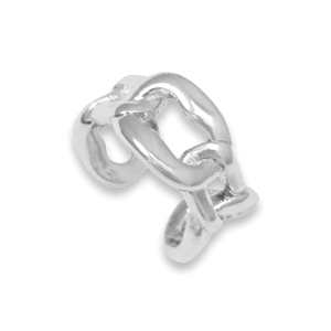 M&eacute;tal TQ laiton ear cuff Argent&eacute;