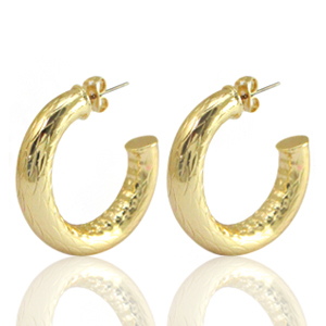 M&eacute;tal TQ laiton boucles d'oreilles puces Dor&eacute;