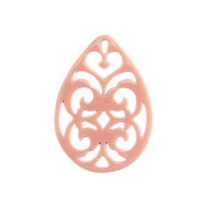 Pendentifs en r&eacute;sine baroque goutte Rose vintage