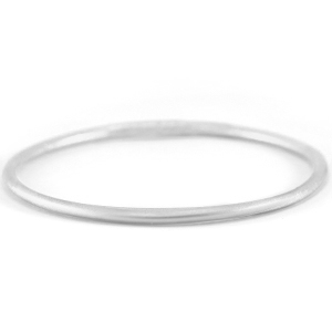 Bracelet jonc type bouddhiste 3mm taille L Argent&eacute;