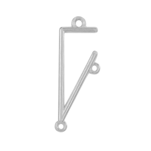 Breloques en m&eacute;tal DQ connecteur triangle Argent&eacute; antique (sans nickel)