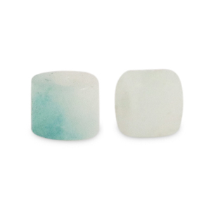 Pierres naturelles Calc&eacute;doine (Quartz) disc 3x2mm Multicolore turquoise-blanc cass&eacute;
