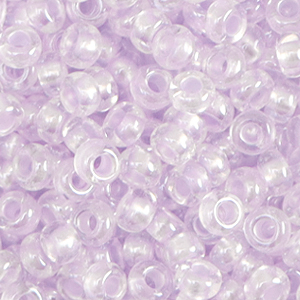 Rocailles Preciosa Ornela 6/0-382PV Pearl pastel lining-violet lavande lys
