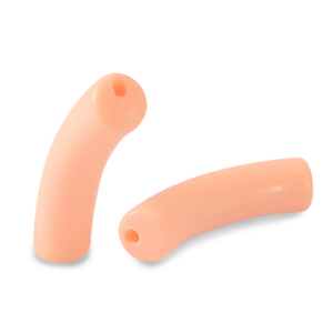 Perles acryliques tube Rose saumon