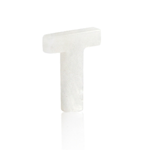Pendentifs coquillage specials lettre T Blanc (couleur naturelle)