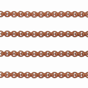 Cha&icirc;ne maille jaseron 3mm Marron