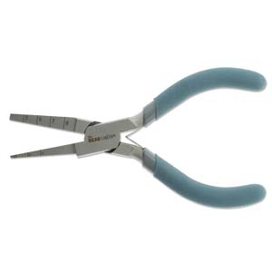 Beadsmith Square Rite pince avec ressort Turquoise-argent&eacute;