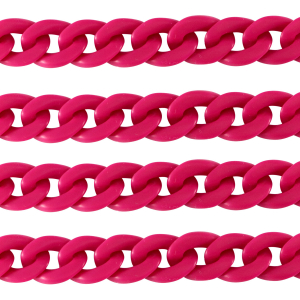 Cha&icirc;ne acrylique 18mm mat Rose magenta