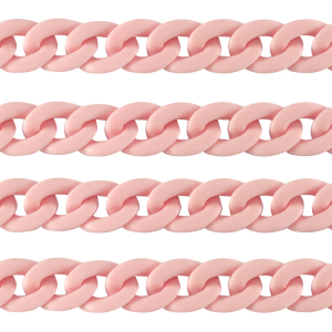 Cha&icirc;ne acrylique 18mm mat Rose clair