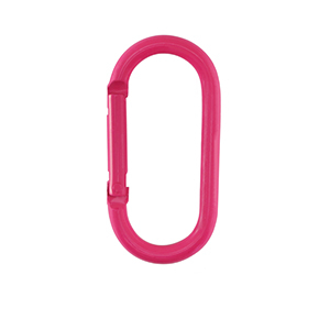 Appr&ecirc;ts color&eacute;s anneau porte-cl&eacute;s ovale Rose n&eacute;on