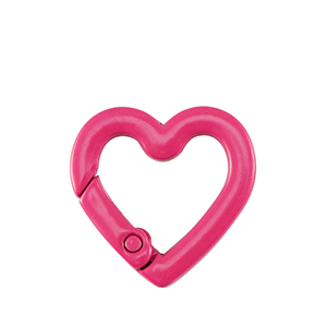 Appr&ecirc;ts color&eacute;s anneau porte-cl&eacute;s coeur Rose n&eacute;on