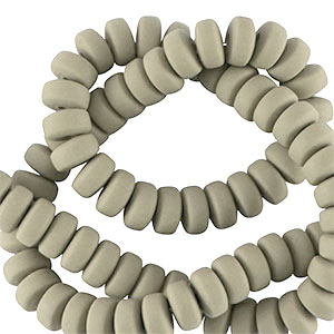 Perles en polym&egrave;re rondelles 7mm Gris