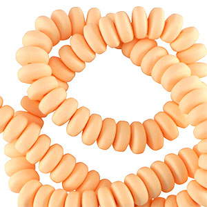 Perles en polym&egrave;re rondelles 7mm Orange soleil couchant