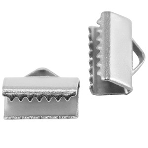 Appr&ecirc;ts en acier Inox griffe ruban 10mm Argent&eacute;