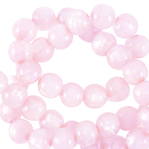 Perles Polaris rond 8mm Mosso Rose lotus