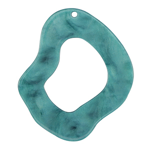 Pendentifs en r&eacute;sine organique Bleu p&eacute;trole