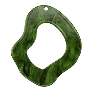 Pendentifs en r&eacute;sine organique Vert mousse