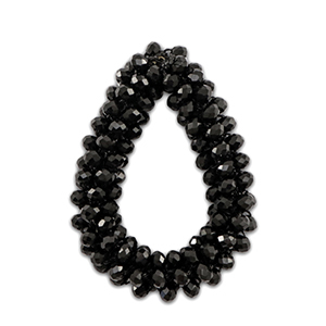 Pendentifs facett&eacute;es goutte Noir
