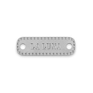 Breloques en acier Inox connecteur La Luna Argent&eacute;