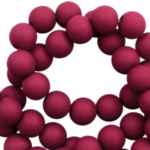 Perles acryliques 4 mm Violet magenta